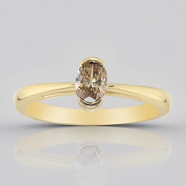 Anello in oro con Diamante Cognac d'Argyle I3 (Mark Tremonti)