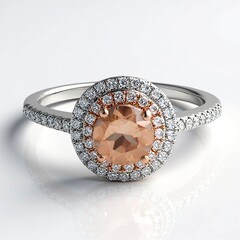 Anello in oro con Morganite AAA