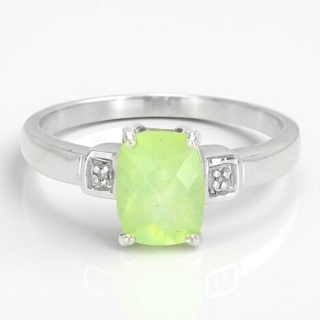 Anello in argento con Prehnite