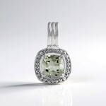 Ciondolo in argento con Ametista Verde