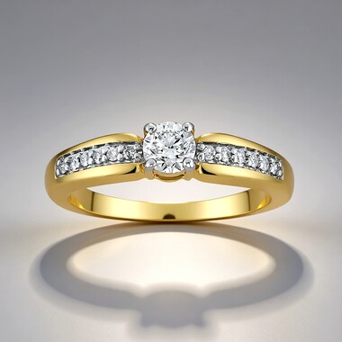 Anello in oro con Diamante SI1 (G) (Annette)