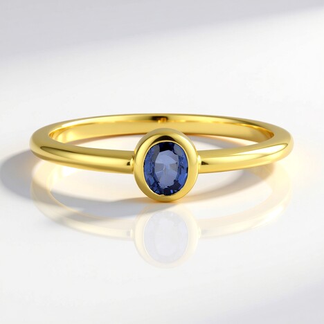 Anello in argento con Zaffiro Ceylon Blu