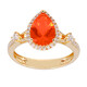 Bague en or et Opale de Feu du Mexique (CIRARI)