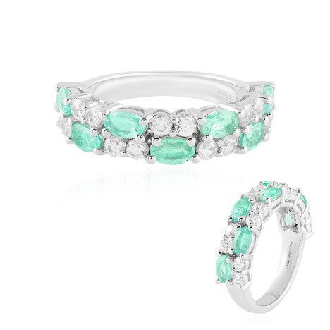 Anello in argento con Smeraldo Colombiano