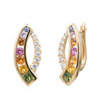 Pendientes en oro con Zafiro (CIRARI)