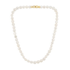 Collana in argento con Perla d'Acqua Dolce Bianca