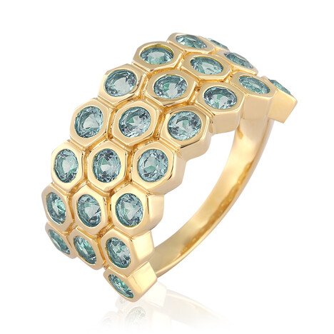 Anillo en plata con Topacio azul de Londres (de Melo)