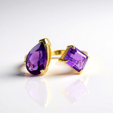 Anello in argento con Ametista del Marocco