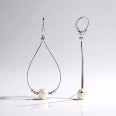 Orecchini in argento con Perla d'Acqua Dolce Bianca