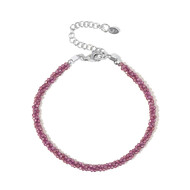 Magenta-Granat-Silberarmband