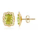 Orecchini in argento con Peridoto della Birmania