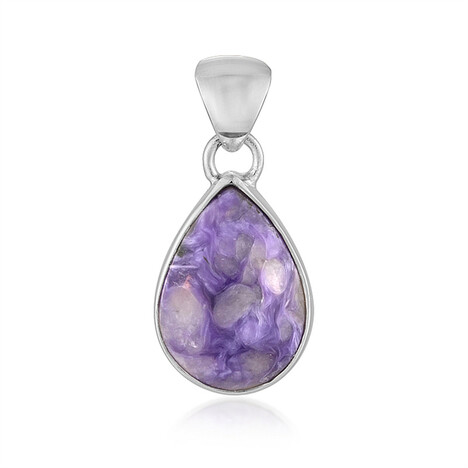 Charoite Silver Pendant (Bali Barong)