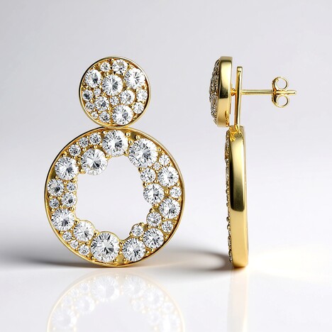 Orecchini in argento con Zircone (Adela Silber)