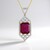Collana in argento con Zaffiro Rosa del Madagascar
