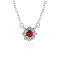 Tanzanian Ruby Silver Necklace