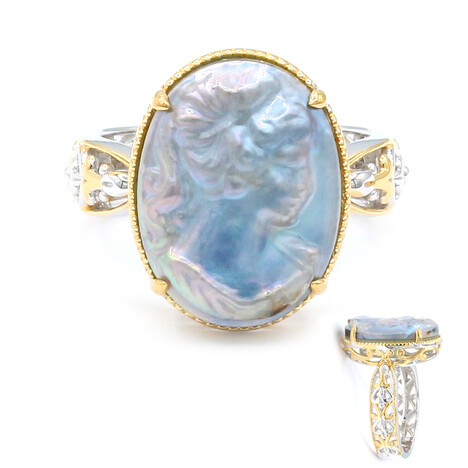 Mabe-Perlen-Silberring (Gems en Vogue)