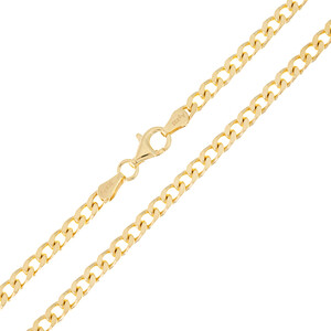 Silber-Panzerkette - 13,1 g - 55 cm - vergoldet