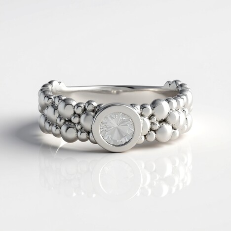 Anello in argento con Zircone (de Melo Essence)