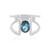 Anello in argento con Topazio Blu Londra