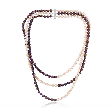 White Freshwater Pearl Silver Necklace (TPC)