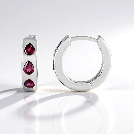 Orecchini in argento con Rodolite