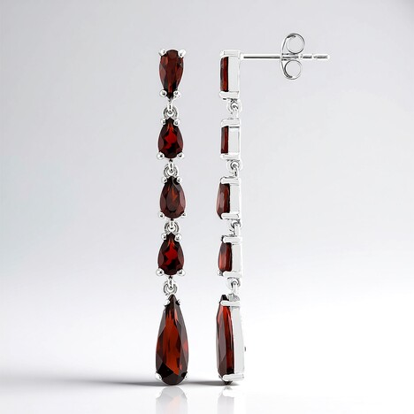 Orecchini in argento con Granato