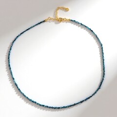 Collana in argento con Diamante Blu