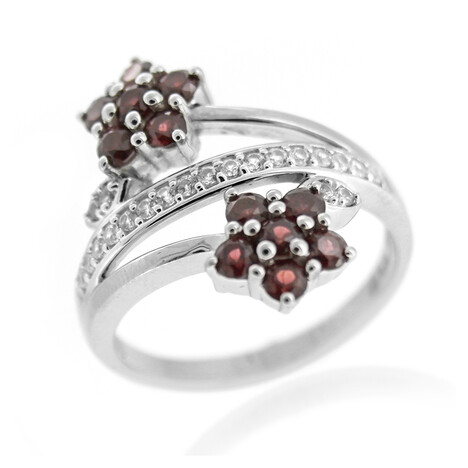 Rhodolith-Silberring