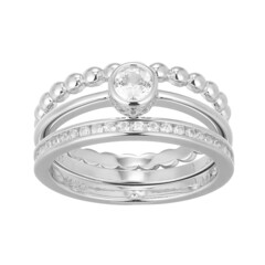 Zircon Silver Ring