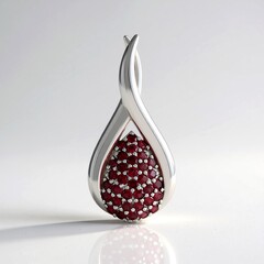 Ciondolo in argento con Spinello Rosso (de Melo Essence)