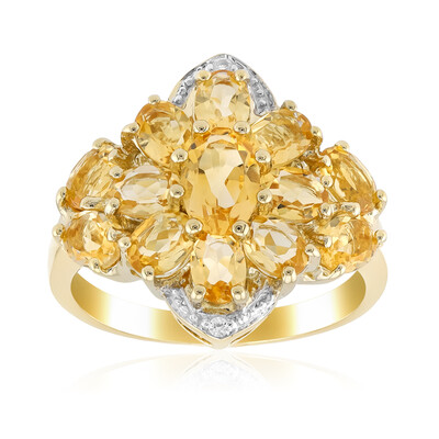 Anillo en plata con Citrino