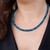 Collier en argent et Apatite bleue