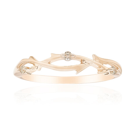 Bague en or et Diamant rose de France SI1 d'Argyle  (Annette)