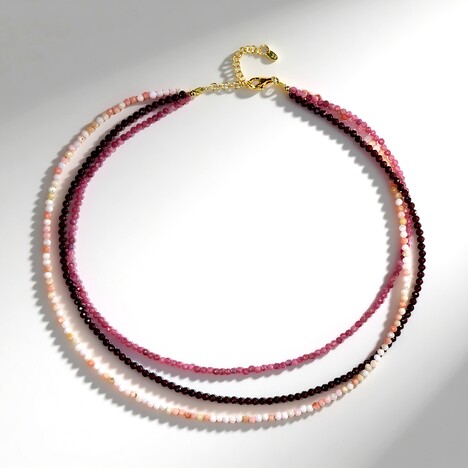 Collana in argento con Tormalina Rosa Nigeriana