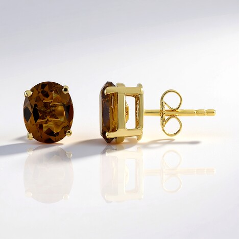 Orecchini in argento con Quarzo Champagne