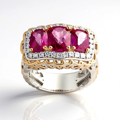 Anello in argento con Topazio Rosa (Gems en Vogue)