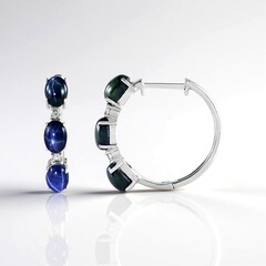 Orecchini in argento con Zaffiro Stellato Blu