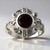 Anello in argento con Granato Mozambico (Annette classic)