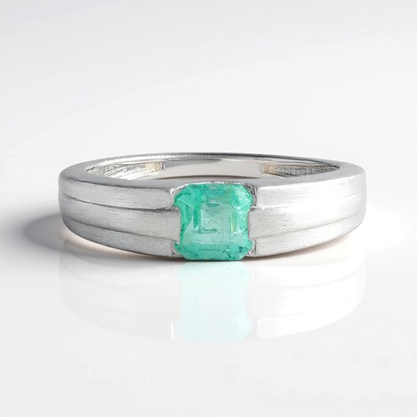 Anello in argento con Smeraldo Color Paraiba