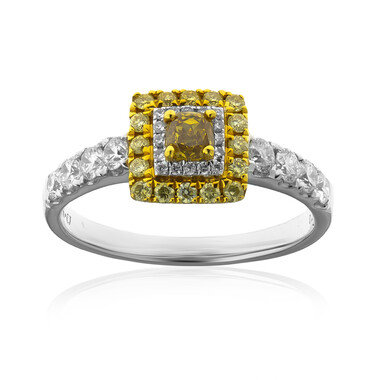 Gelber SI2 Brillant-Goldring (CIRARI)