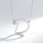 Collana in argento con Pietra di Luna Arcobaleno