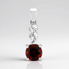 Ciondolo in argento con Citrino Madeira (Pallanova)