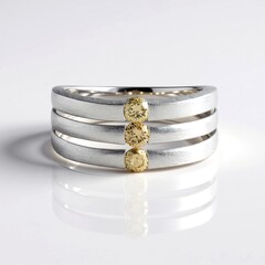 Anello in argento con Diamante Champagne I2 (de Melo)