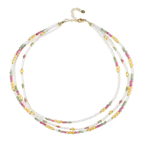 Collar en plata con Piedra de Luna arcoíris (Riya)