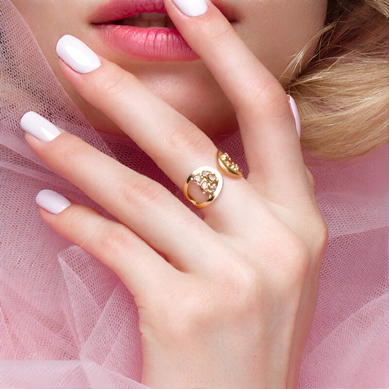 Anillo en oro con Diamante champán I2 (de Melo Gold)