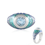 Himmelblauer Topas-Silberring (Adela Silber)