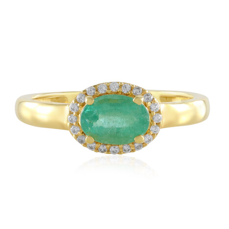 Russischer Smaragd-Silberring