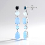 Orecchini in argento con Quarzo Azzurro