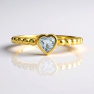 Anillo en plata con Aguamarina de Brasil