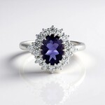 Anello in argento con Iolite